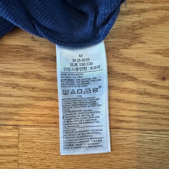 NWOT GAP Kids Wrap Top / Short Sleeve Shirt Girls in Color Blue Track - Size M - Picture 5 of 6